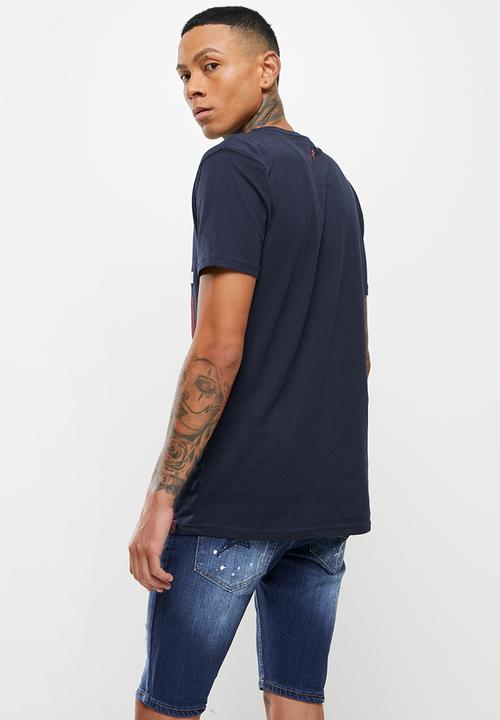 SOVIET - M firmino short sleeve logo tee  - navy