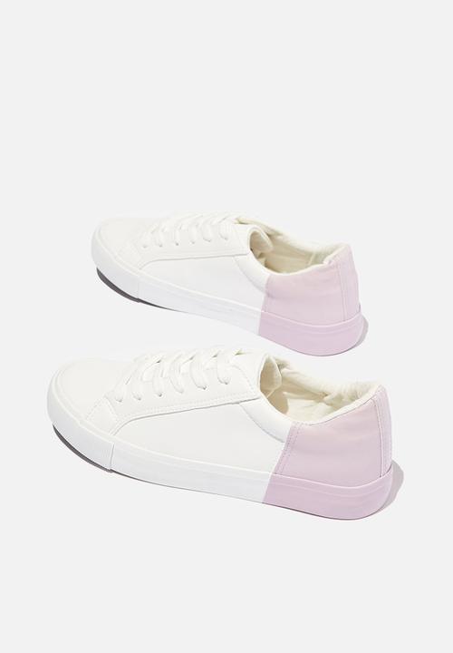 Cotton On - Emily sleek low rise sneaker - white lilac splice