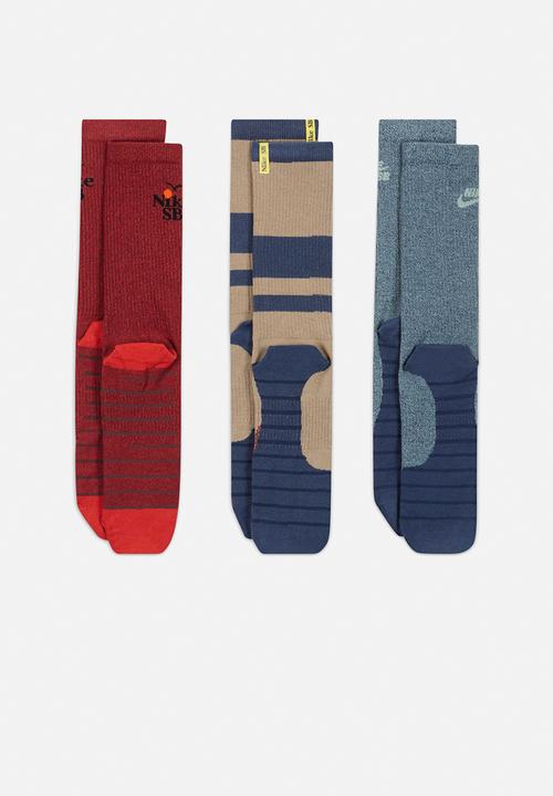 Nike - Nike sb everyday max lightweight 3 pack socks - multi-color
