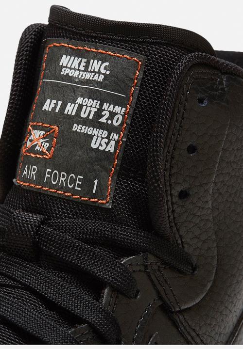 Nike - Air force 1 high utility 2.0 - black/summit white-orange-gum med brown