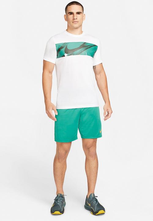Nike - M nk df tee sc hldy - white & green 