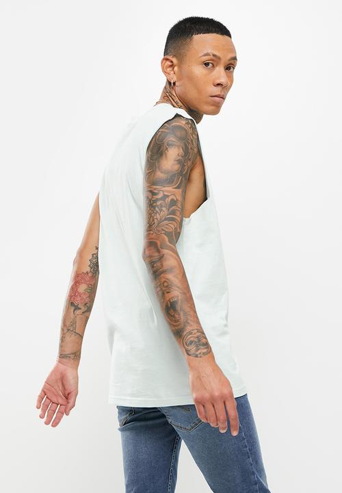 STYLE REPUBLIC - Cut off sleeve vest - dusty blue