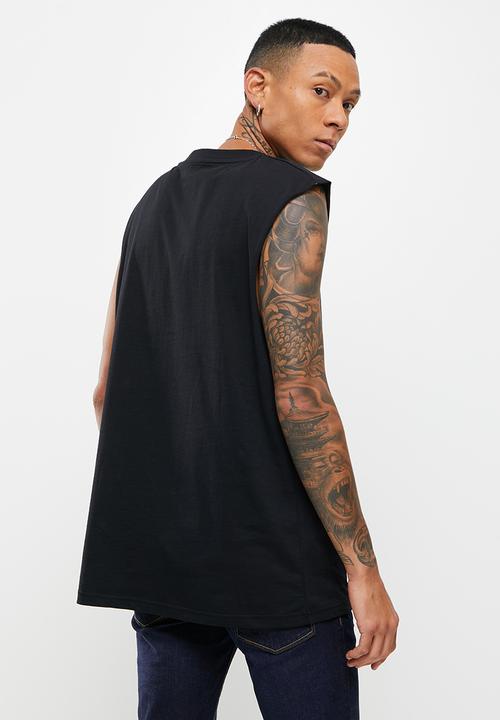 STYLE REPUBLIC - Cut off sleeve vest - black