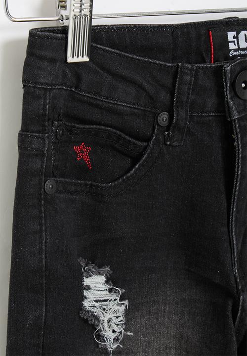 SOVIET - B hazard boys denim short - black 