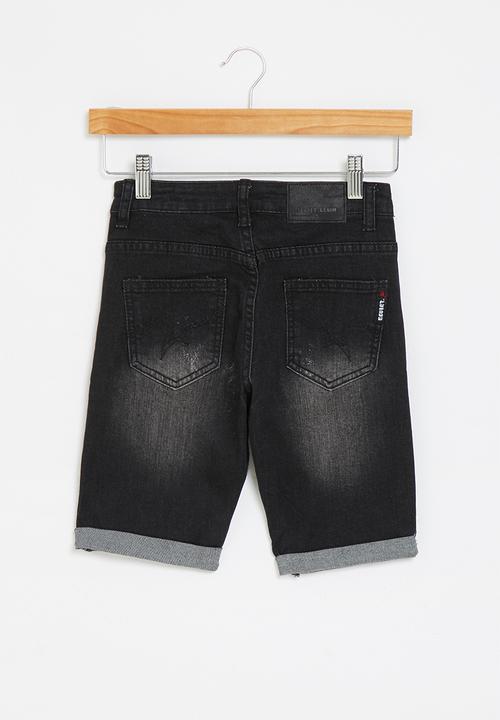 SOVIET - B hazard boys denim short - black 