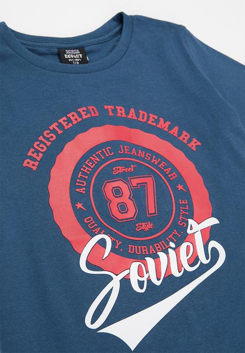 SOVIET - B trafford boys short sleeve logo tee - teal