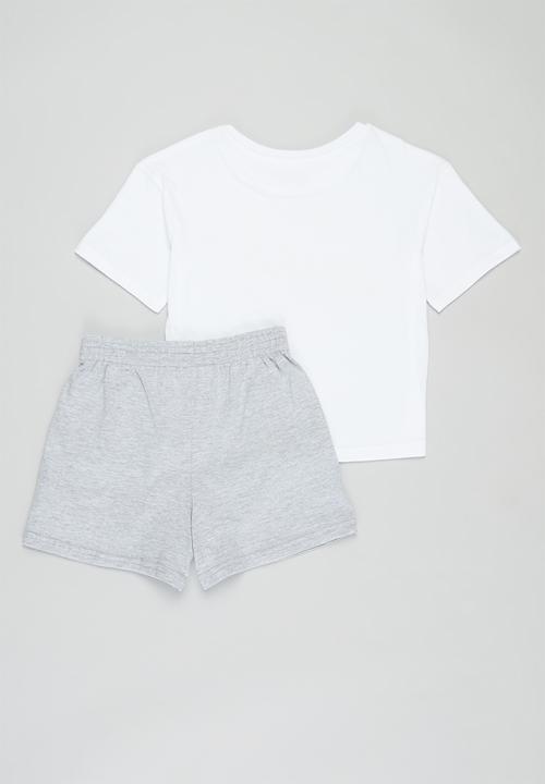 Pop Candy - Printed pj set - white & grey