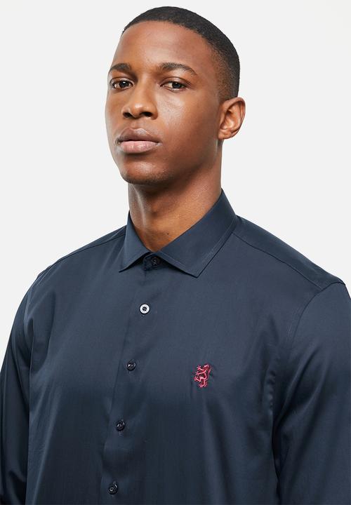 Pringle of Scotland - Core tailored long sleeve shirt - navy