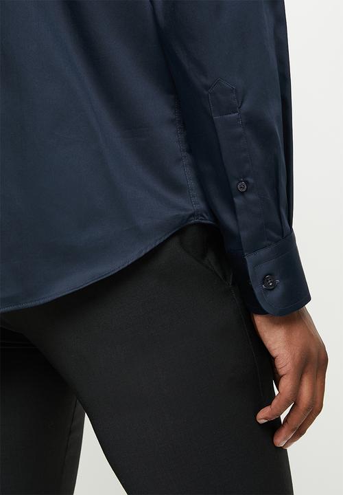 Pringle of Scotland - Core tailored long sleeve shirt - navy