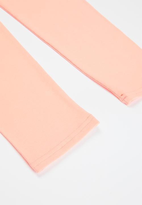 Pop Candy - Girls 2 pack leggings - grey & light pink