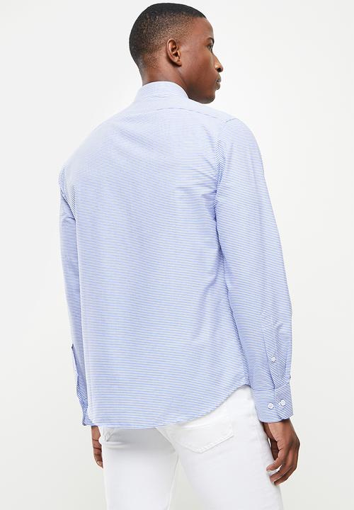 POLO - Ortega stripe long sleeve shirt - blue