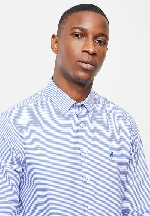 POLO - Ortega stripe long sleeve shirt - blue