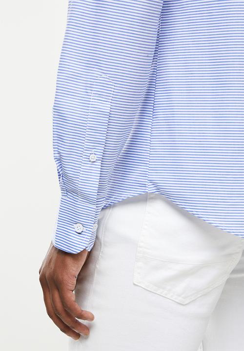 POLO - Ortega stripe long sleeve shirt - blue