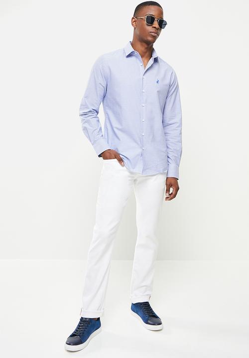 POLO - Ortega stripe long sleeve shirt - blue