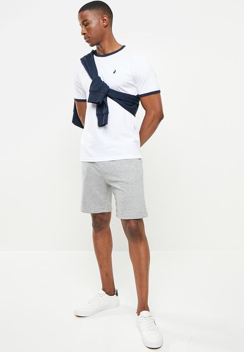 POLO - Kevin short sleeve ringer tee - white