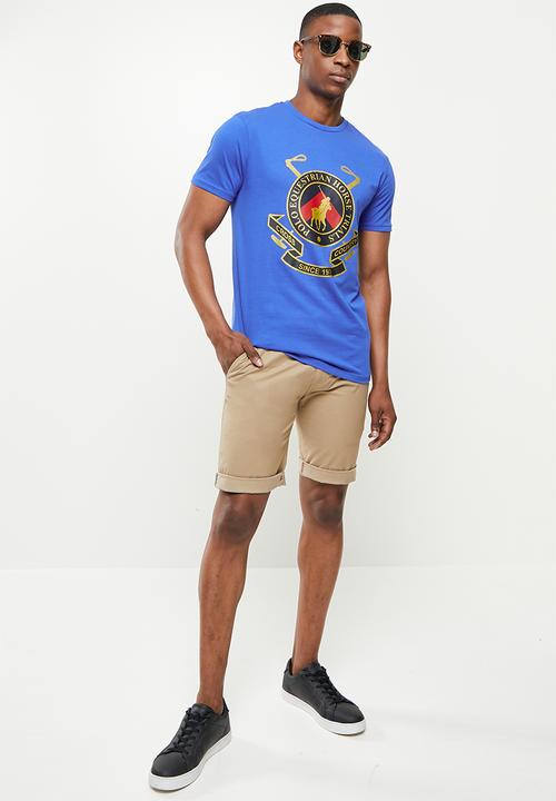 POLO - Oswald big crest short sleeve tee - cobalt
