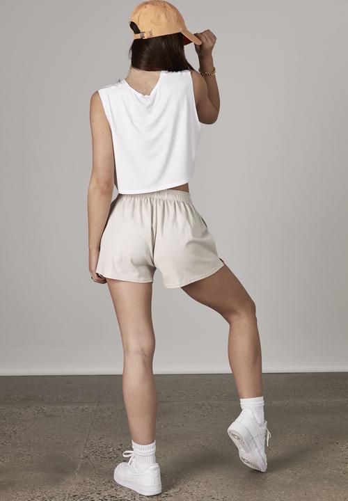 Factorie - Heavy weight jersey short - light stone/pool club