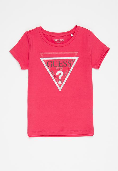 GUESS - Short sleeve tri tee - punk rocker pink