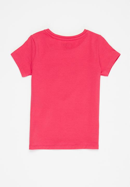 GUESS - Short sleeve tri tee - punk rocker pink