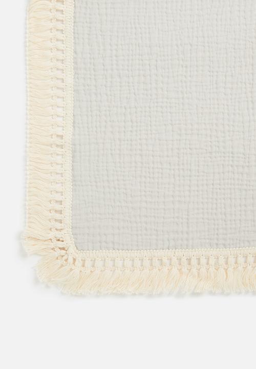 Sixth Floor - Tassel muslin blanket  - grey