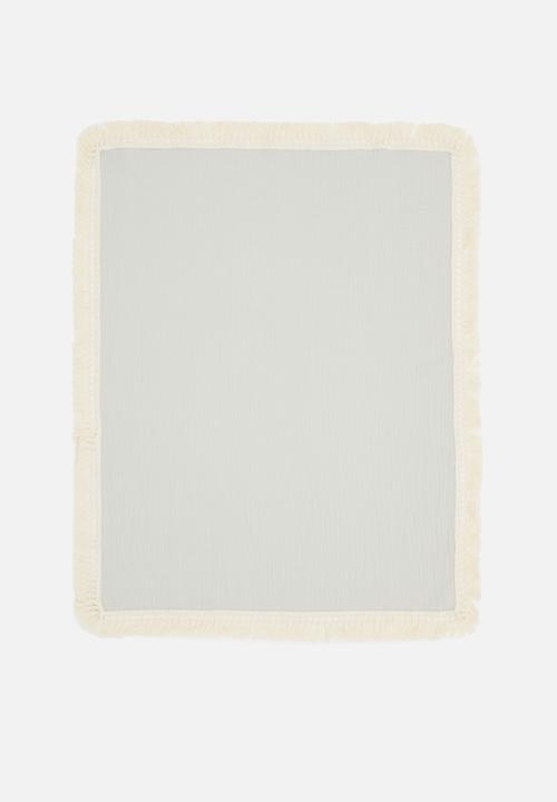 Sixth Floor - Tassel muslin blanket  - grey