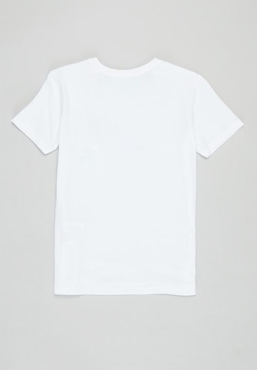 GUESS - Short sleeve guess core triangle crew tee - true white