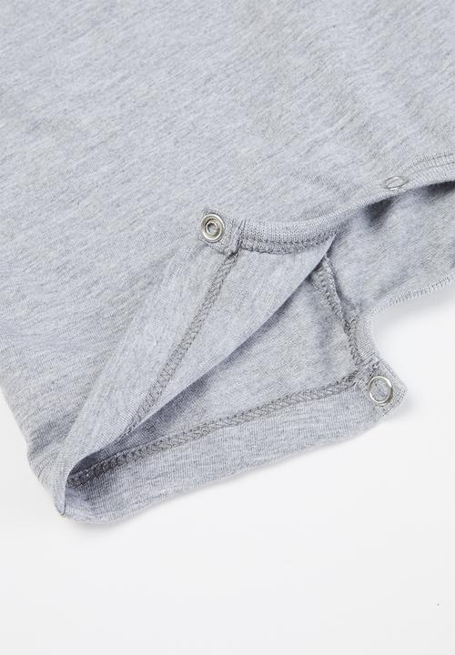 Sticky Fudge - Short sleeve baby grow - grey 