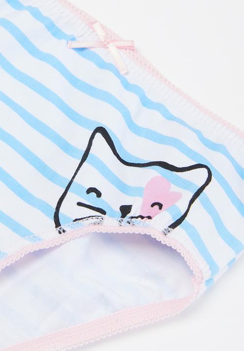 MINOTI - Girls 3pk cat knickers - multi