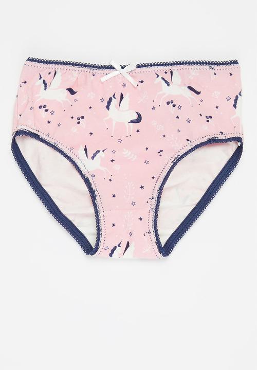 MINOTI - Girls v5 pk unicorn knicker - multi