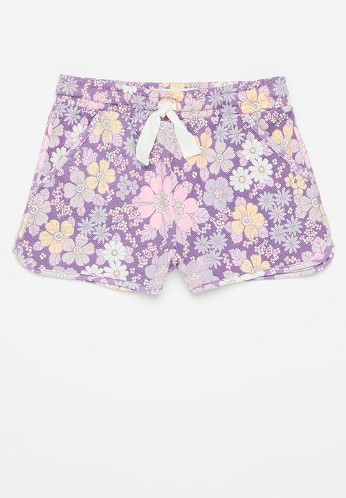 Cotton On - Nina knit short 2 pack multipack - unicorn island/bronte retro floral