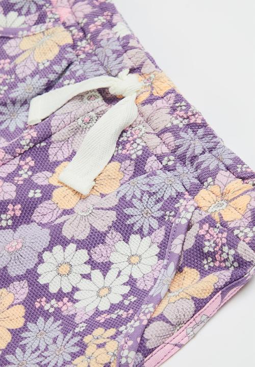 Cotton On - Nina knit short 2 pack multipack - unicorn island/bronte retro floral