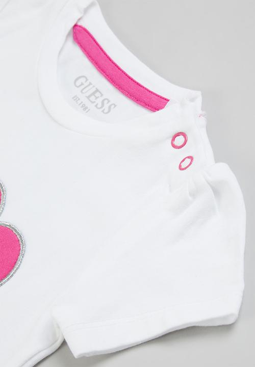 GUESS - Short sleeve tee & pants - white & blue 