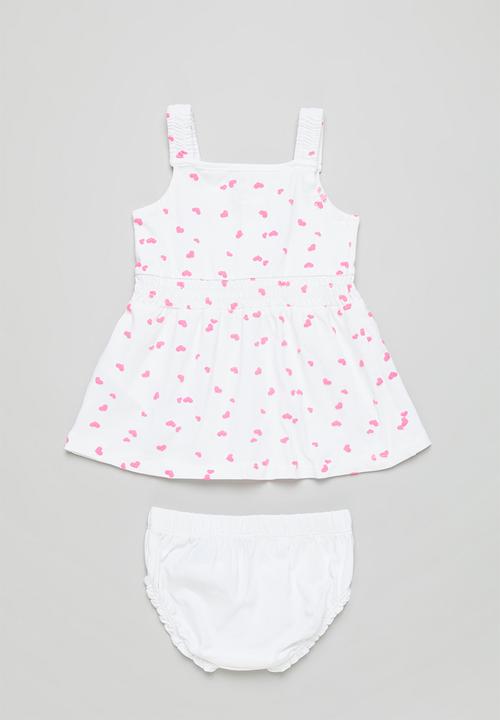 GUESS - Stretch jersey dress & pantie - white