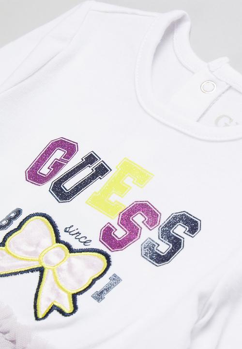 GUESS - Bodysuit dress - white & purple