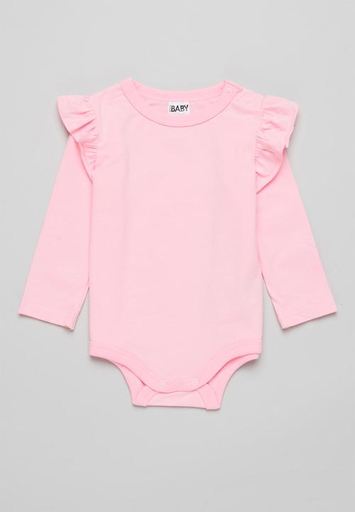 Cotton On - 3 pack long sleeve ruffle bubbysuit - vanilla/cali pink/crystal pink