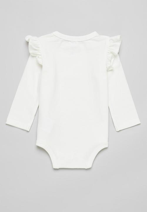 Cotton On - 3 pack long sleeve ruffle bubbysuit - vanilla/cali pink/crystal pink