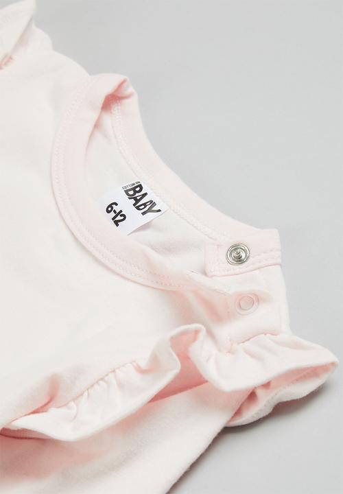 Cotton On - 3 pack long sleeve ruffle bubbysuit - vanilla/cali pink/crystal pink