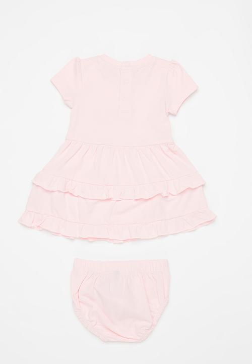GUESS - Stretch jersey short sleeve dress & pantie - pink