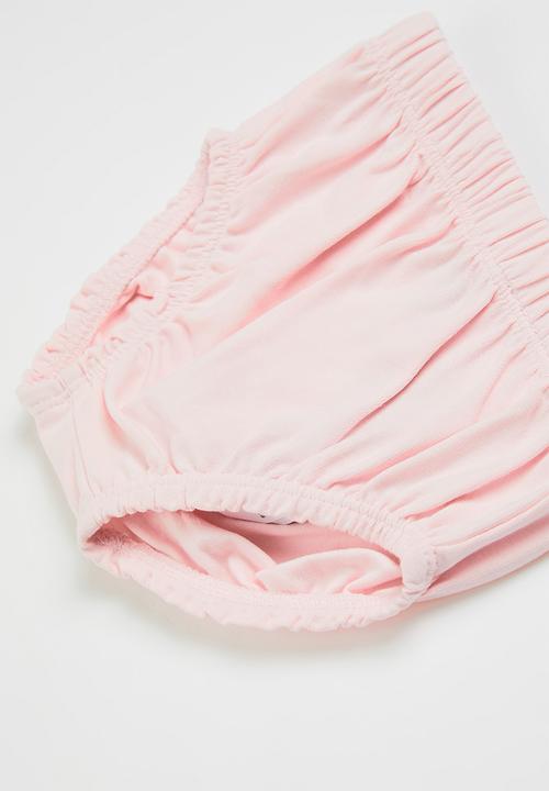 GUESS - Stretch jersey short sleeve dress & pantie - pink