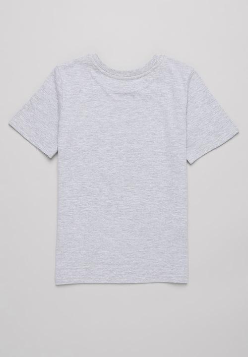 Pop Candy - Boys 2 pack graphic short sleeve T-shirt - white & grey