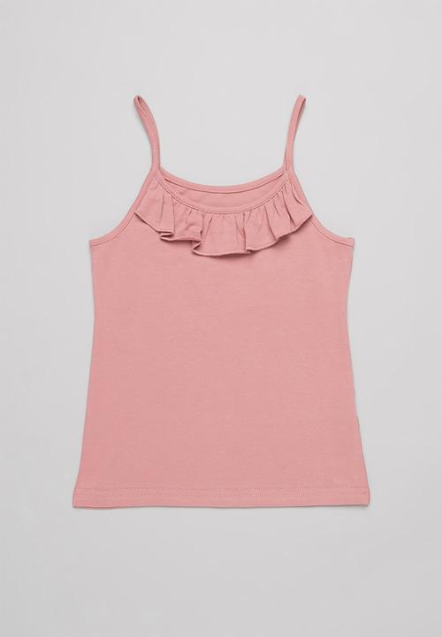 Pop Candy - Girls 2 pack cami - pink & white