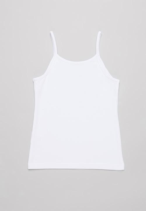 Pop Candy - Girls 2 pack cami - pink & white
