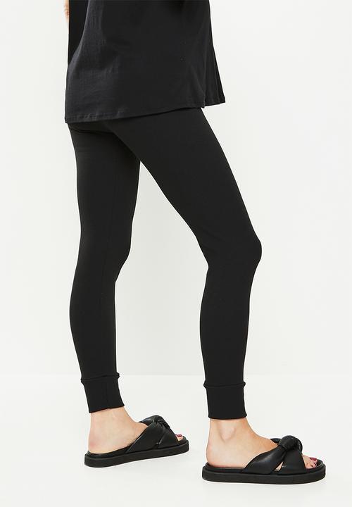 Superbalist - Rib tummy band legging - black