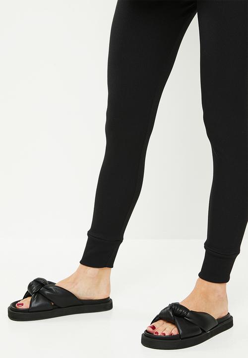 Superbalist - Rib tummy band legging - black