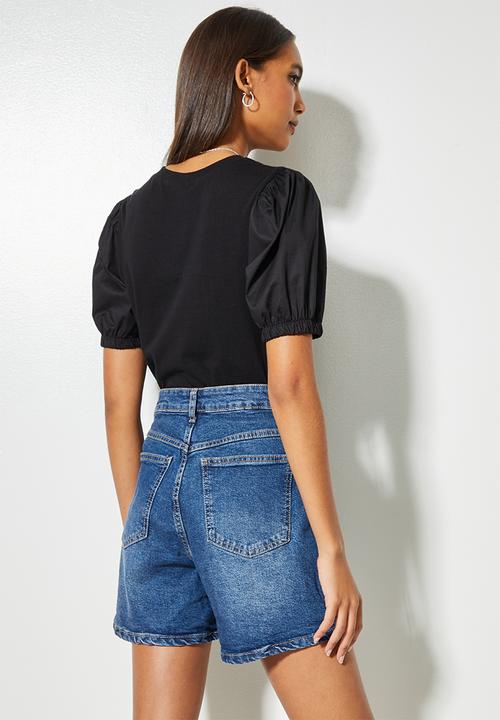 Superbalist - Puff sleeve tee - black