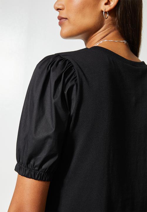 Superbalist - Puff sleeve tee - black