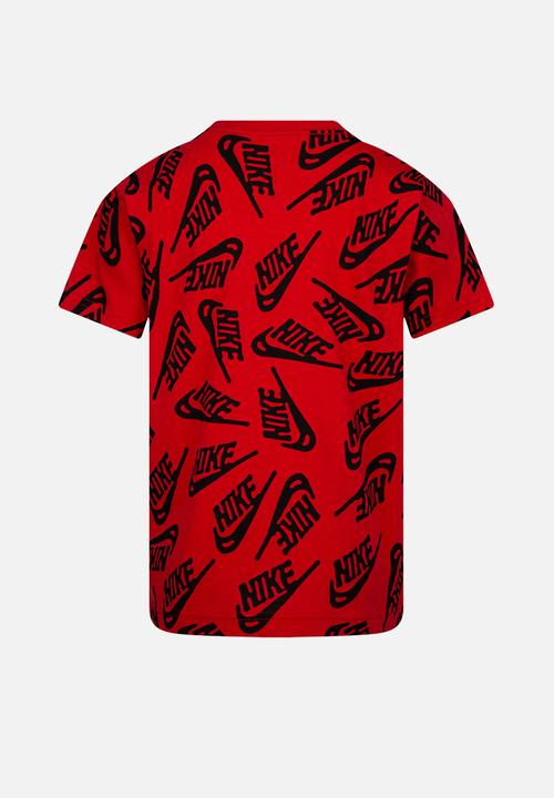 Nike - Nkb mnsw aop tee - university red