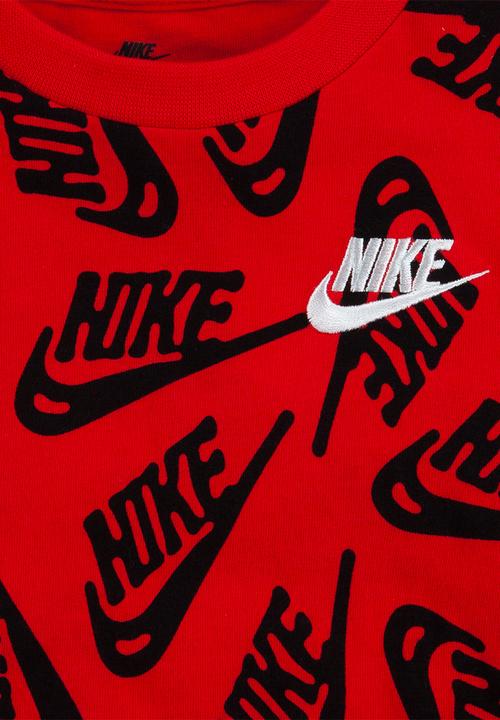 Nike - Nkb mnsw aop tee - university red