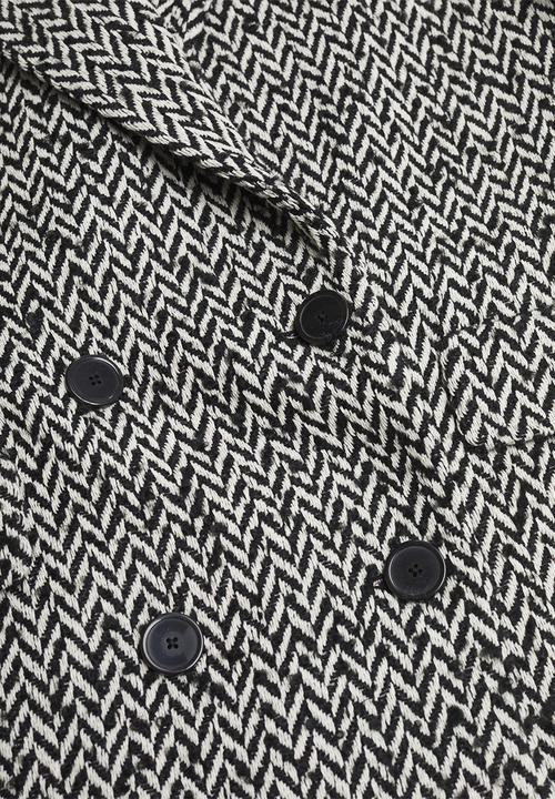 MANGO - Coat willy - black & white