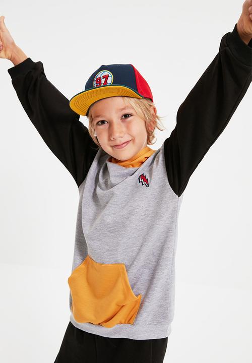 Trendyol - Lighting bolt hoodie - grey